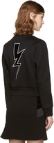 Thumbnail for your product : Neil Barrett Black Cropped Thunderbolt Pullover