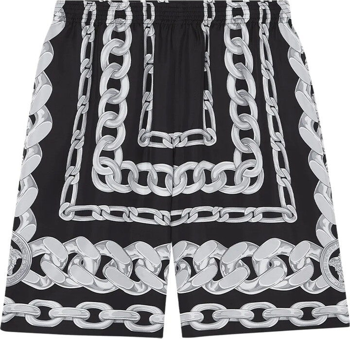 Versace Medusa Chains silk shorts