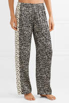 Thumbnail for your product : Stella McCartney Scarlet Snuggling Printed Stretch-silk Pajama Set - Black