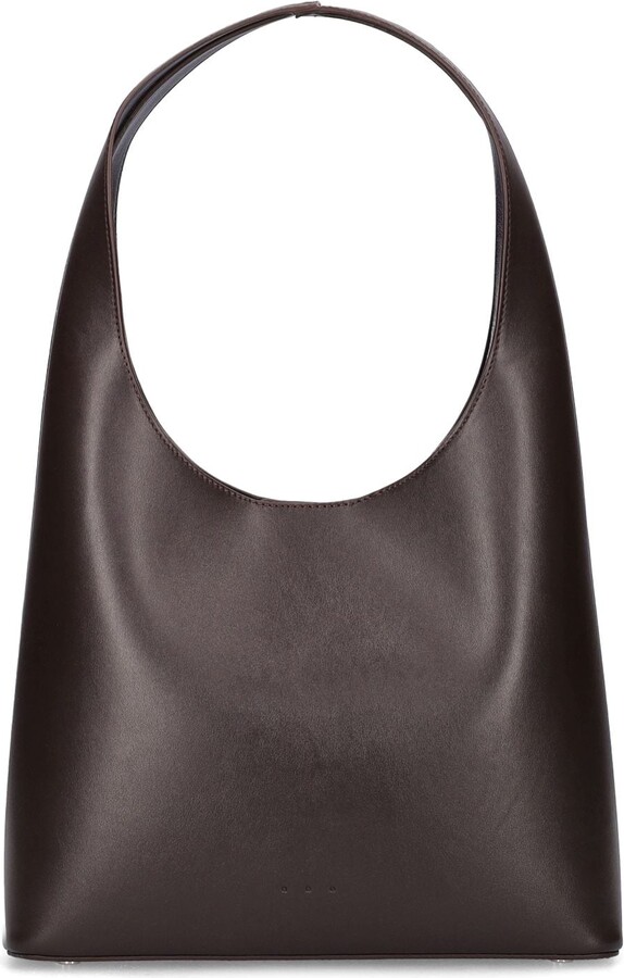Sac Midi Calf Leather Shoulder Bag