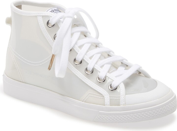 black and white adidas shoes high tops