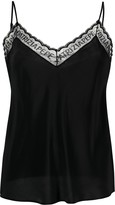 Thumbnail for your product : Patrizia Pepe Lace Trim Logo Camisole Top