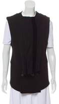 Thumbnail for your product : Ann Demeulemeester Wool Velvet-Trimmed Vest Black Wool Velvet-Trimmed Vest