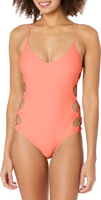 Body Glove Women's Standard Crissy Solid One Piece Swimsuit with Strappy Side Detail