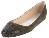 Thumbnail for your product : Jimmy Choo Suede Jewel-Embellished Flats w/ Tags