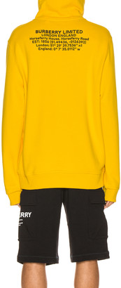 Burberry Robson Hoodie in Canary Yellow | FWRD