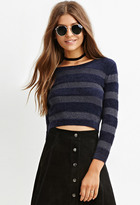 Thumbnail for your product : Forever 21 Chenille & Metallic Knit Crop Top