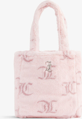 Juicy Couture Monogram-print Faux-fur Tote Bag in Pink