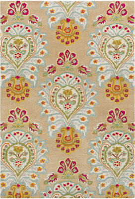 Langley Street™ Velasco Handmade Tufted Wool Tan/Gray Area Rug