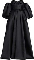 Thumbnail for your product : J. Mendel Off-The-Shoulder Balloon-Sleeve Silk Ball Gown