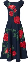Thumbnail for your product : Carolina Herrera Floral-Print Silk Midi Dress