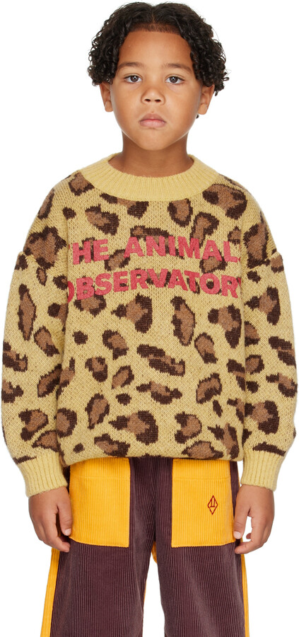 The Animals Observatory Kids Yellow Arty Bull Sweater