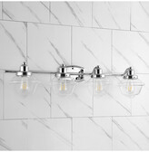 Thumbnail for your product : Jonathan Y Designs Orleans 35.75In 4-Light Iron/Glass Coastal Cottage Led Vanity Light