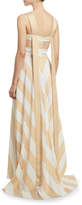 Thumbnail for your product : Loro Piana Camille Long Miter-Stripe Sundress