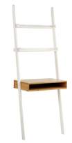 Thumbnail for your product : DREW Bamboo And White Lacquer Ladder Desk And Grey Office Chair