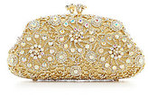 Thumbnail for your product : Kate Landry Floral Crystal Frame Clutch