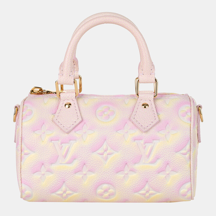 Louis Vuitton Pink Monogram Empreinte Summer Stardust Nano Speedy ShopStyle Tote Bags
