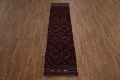 Bungalow Rose Bohemian Style Traditional Runner Rug 2x8 with Ethnic Diamond Patterns