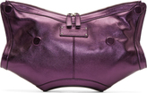 Thumbnail for your product : Alexander McQueen Purple Metallic De Manta Clutch