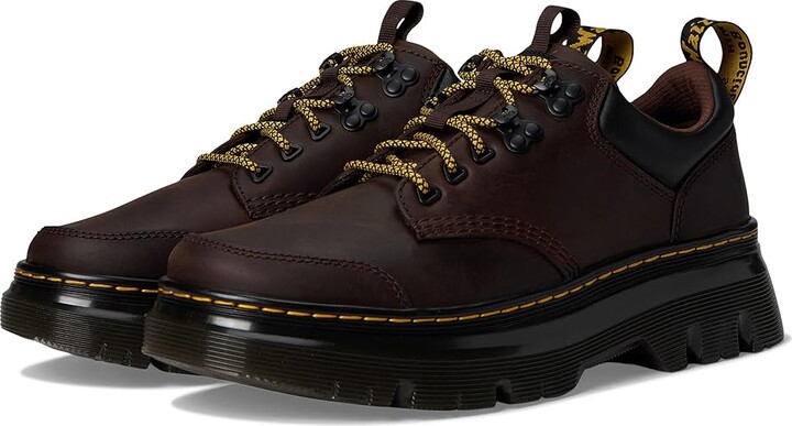 Dr. Martens Tarik Lo Leather Shoes Dark Brown Crazy Horse : UK 9 (US Men's 10 - US Women's 11) Medium