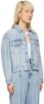 Thumbnail for your product : Alexander Wang Blue Denim Mesh Game Jacket