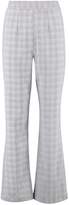 Thumbnail for your product : boohoo Relaxed Fit Woven Check Flared Trousers