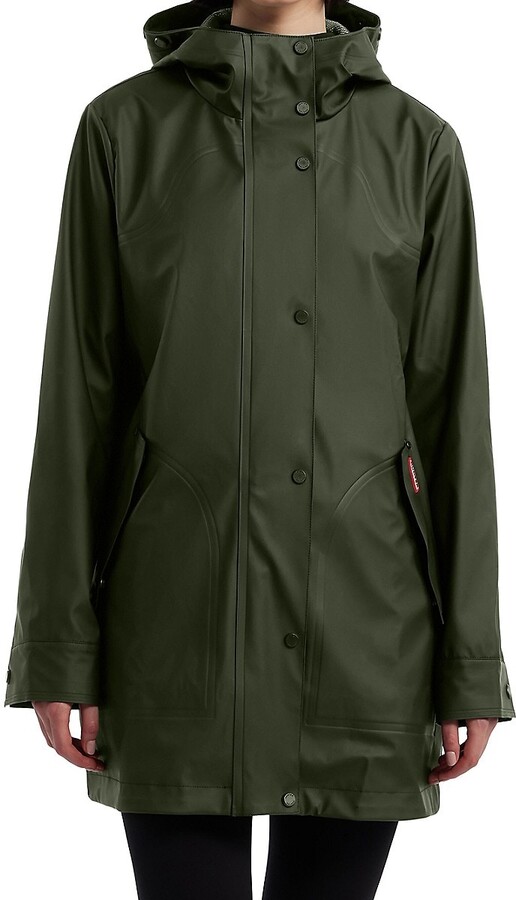 Hunter Acacia Rubberized Hooded Rain Jacket