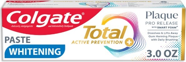 Colgate ColgateTotalPlaquePro-ReleaseWhiteningToothpaste-3oz