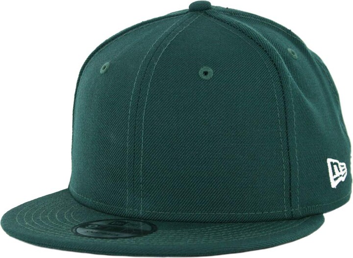 New Era 9Fifty Plain Blank Snapback Hat (Dark Green) Men's Uniform Cap -  ShopStyle