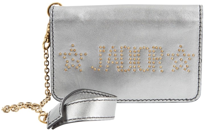 dior silver clutch