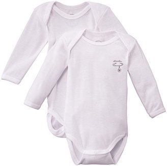 Absorba Underwear Unisex Baby 6F60156-EC Basic Blanc Layette Set of 2 Bodysuit,3-6 Months (Manufacturer Size:3 Months)