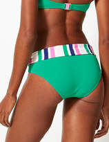 Thumbnail for your product : Marks and Spencer Striped Roll Top Bikini Bottoms