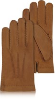 Thumbnail for your product : Forzieri Men's Cashmere Lined Brown Italian Calf Leather Gloves
