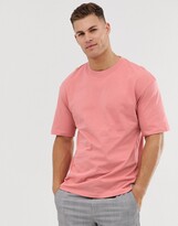Thumbnail for your product : Jack and Jones Originals drop shoulder t-shirt in pink
