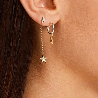 Single Butterfly Chain With Star Charm In Gold