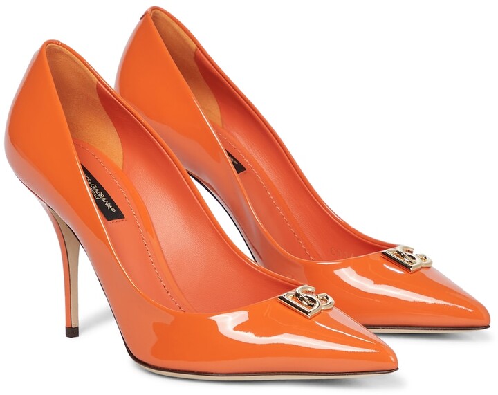 orange multicolor heels