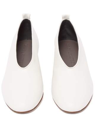 Gray Matters Mildred Block-heel Leather Pumps - Womens - White