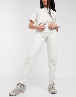 weekday row white jeans