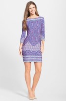 Thumbnail for your product : BCBGMAXAZRIA 'Calico' Print Jersey Sheath Dress