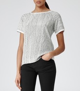 Thumbnail for your product : Reiss Paro Print PRINTED SILK FRONT TOP