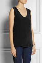 Thumbnail for your product : Victoria Beckham Washed-silk and jersey tank
