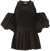 Thumbnail for your product : Alexander McQueen Peplum Top With Balloon Sleeves