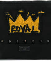 Thumbnail for your product : Dolce & Gabbana royal crown patch clutch