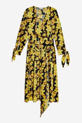 Topshop Womens **Buttercup Wrap Dress By Boutique - Yellow