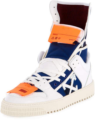 Off-White Men's High 3.0 Leather High-Top Sneakers