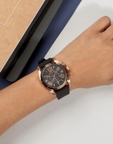 Thumbnail for your product : Michael Kors Mk8559 Silicone Watch In Black/Rose Gold