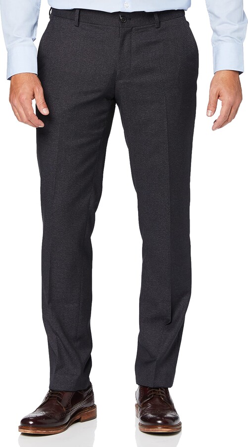 ESPRIT Collection Mens 993EO2B902 COMF Wool Relaxed Suit Trousers 