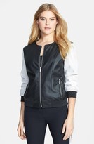 Thumbnail for your product : Kenneth Cole New York Two-Tone Perforated Faux Leather Bomber Jacket
