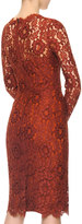 Thumbnail for your product : Dolce & Gabbana Long-Sleeve Jewel-Neck Lace Dress
