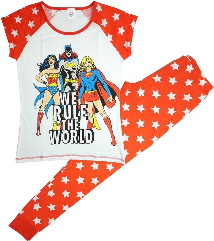 Womens DC Originals Supergirl Wonder Woman Rule the World Pyjamas sizes  from 8 to 22 - ShopStyle